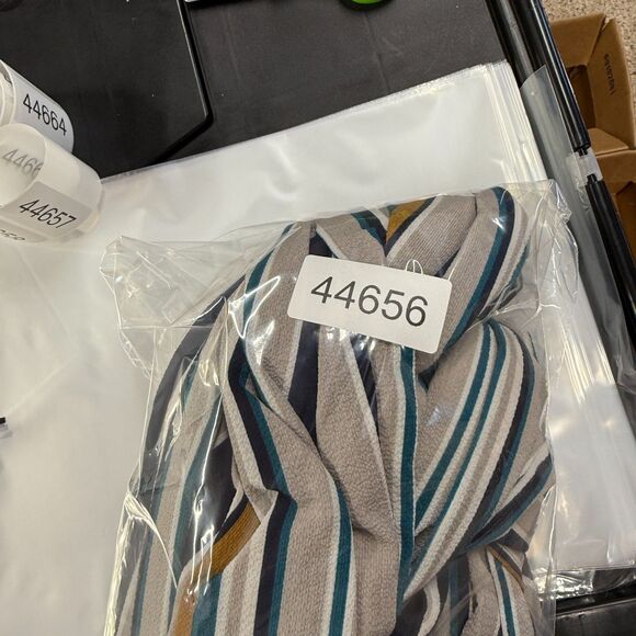 Monteau Jumpsuit Women S Small Gray Striped V-Neck Zipper Belted Sleeveless - Picture 7 of 7